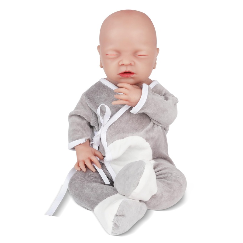 Vollence 12 inch Full Body Silicone Reborn Baby Doll Not Vinyl Dolls Anatomically Correct Lifelike Newborn Silicone Baby Dolls S