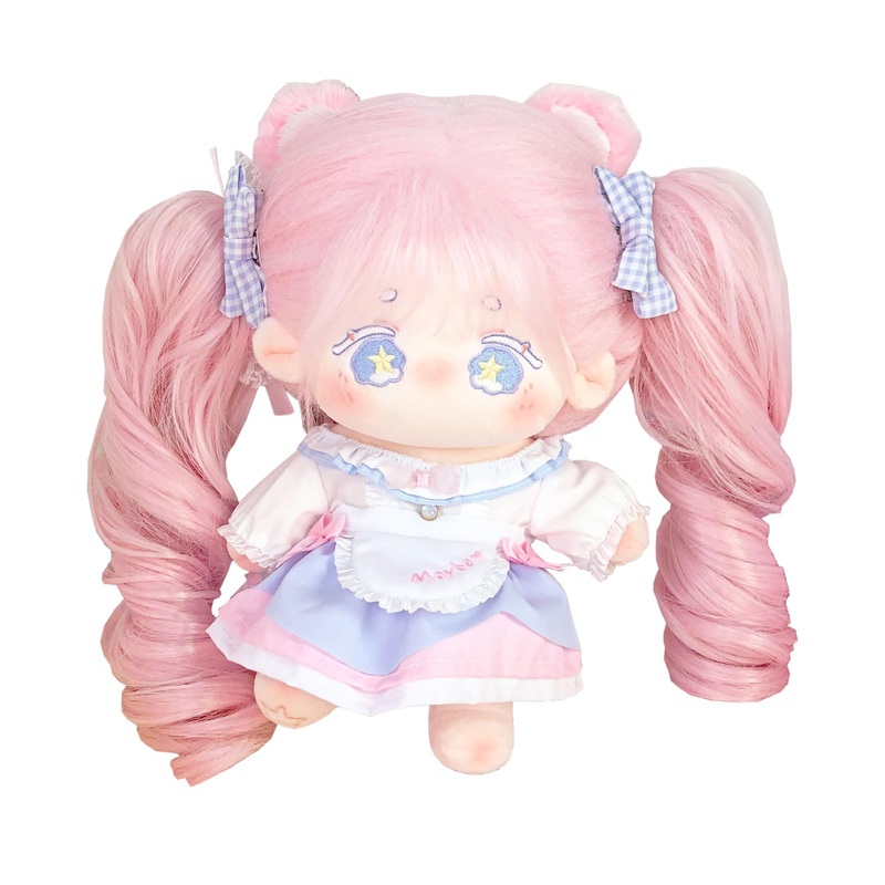 Calembou Plush Doll, 20Cm Cute Cotton Anime Plushie Gift – Stuffed Dress Up Doll With Skeleton (Kawaii – Doll&Clothes – Pink)