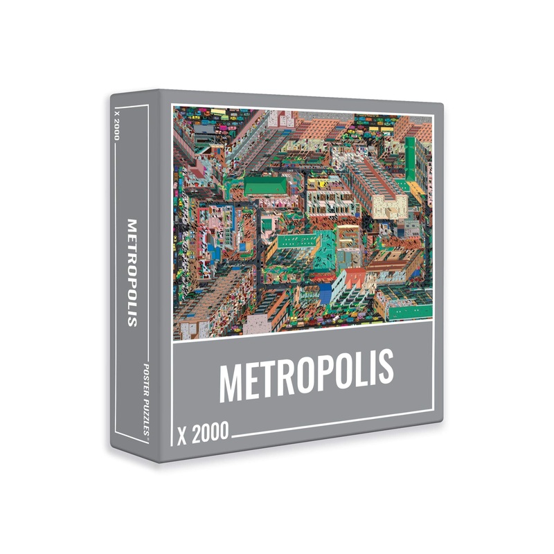 Cloudberries Metropolis, Mega Detailed 2000 Piece Jigsaw Puzzles for Adults with Cool 3D City Map and Architecture Theme