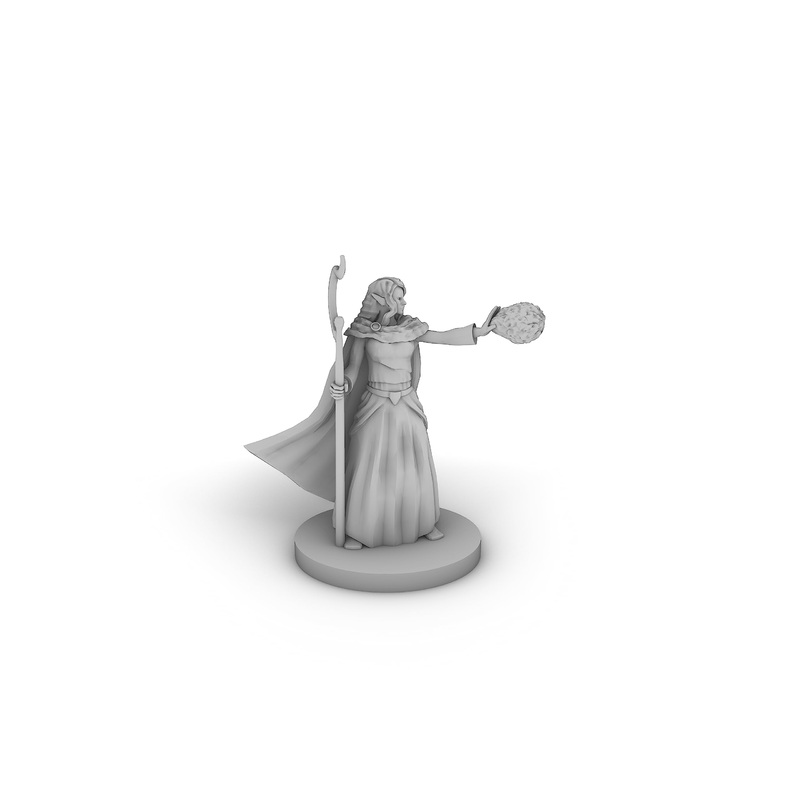 Female Elf Druid 2 Tabletop Dnd Gaming Miniature