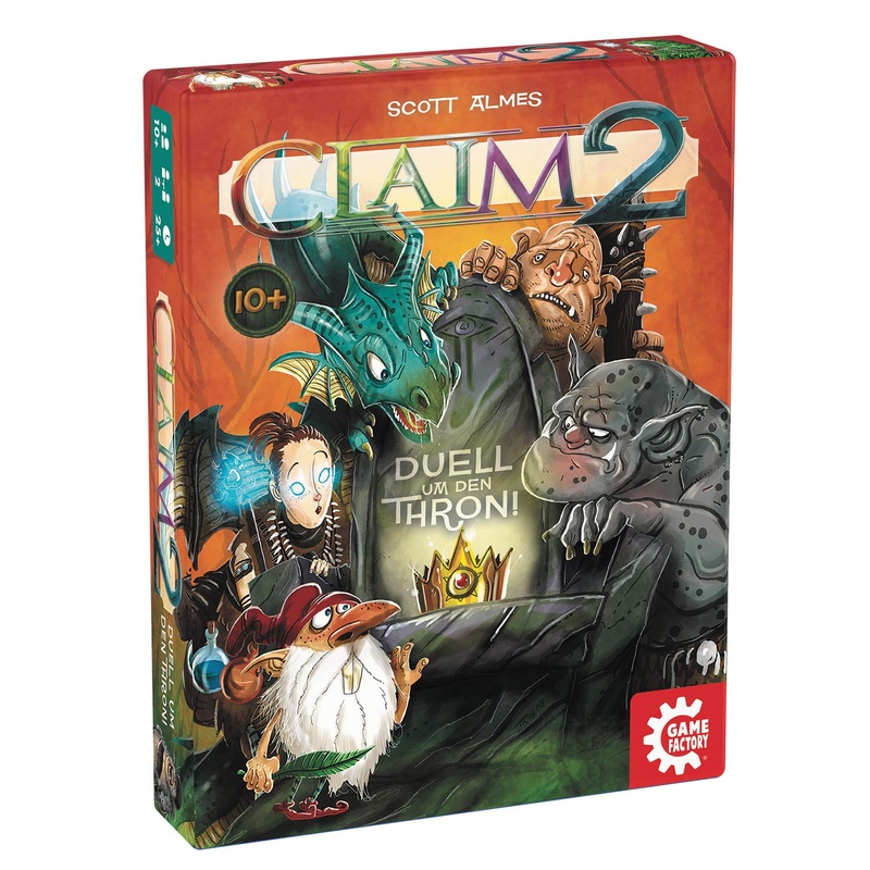 Game Factory 646223 Claim 2 The Duel for The Throne, Card Game, Stitch Game, for Two Players