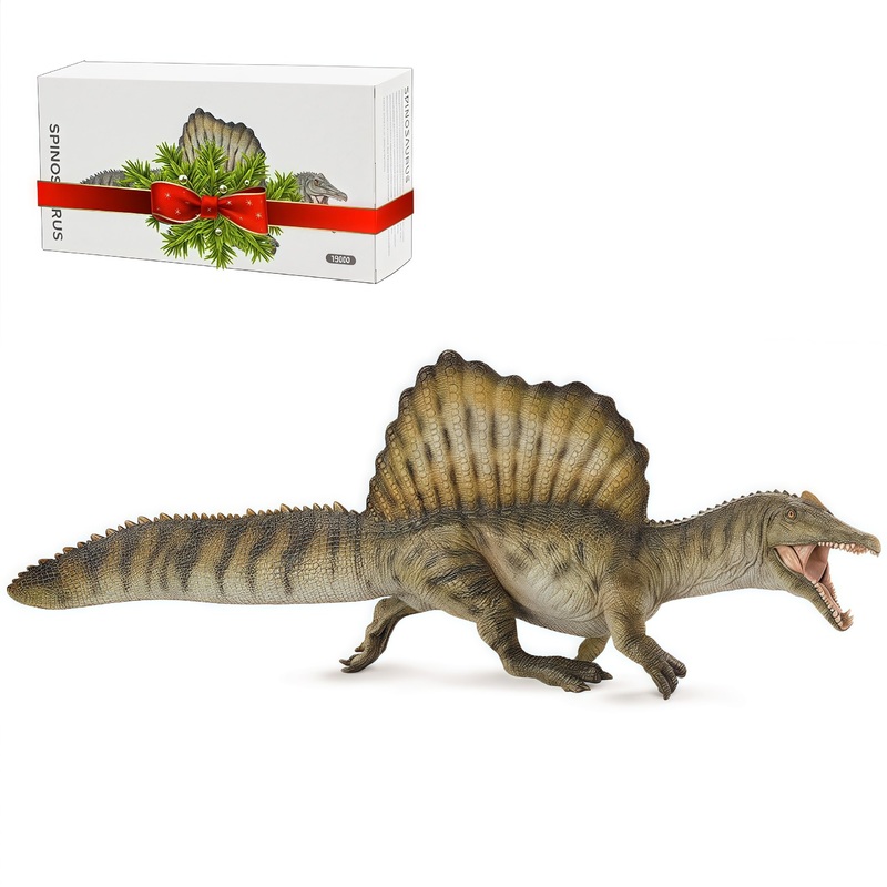 Gemini&Genius Spinosaurus Action Figure Toy, Spinosaururs Dinosaur with Moveable Jaw, Beautiful and Accurate Sculptures of Dino