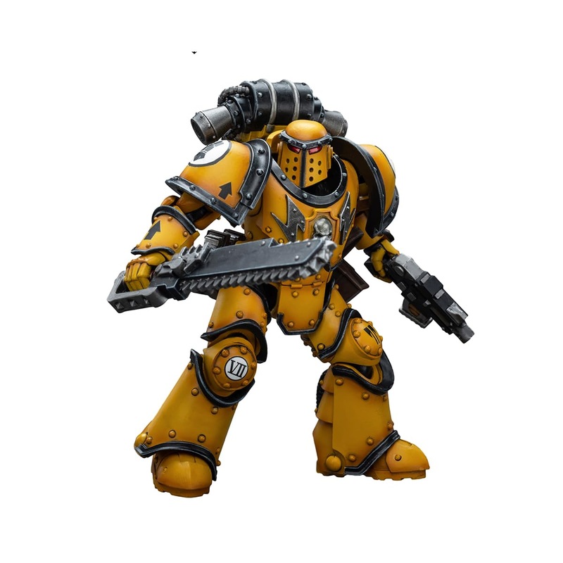 JoyToy Warhammer 40K Space Marine Genuine License 1/18 Imperial Fists Legion MkIII Despoiler Squad Legion Despoiler with Chainsw