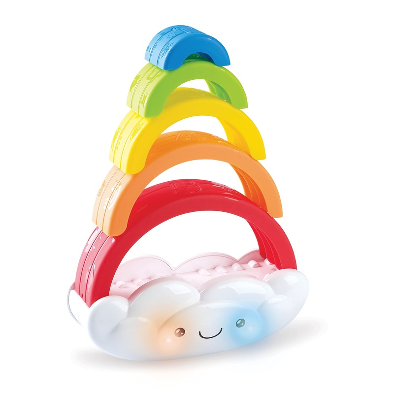Kidoozie Musical Stack & Learn Rainbow – Stacking Activity Toy for Infants and Toddlers 6-24M – Motion Activated Lights and Soun