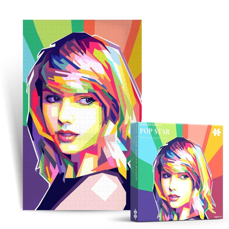 Modern Merch 1000 Piece Jigsaw Puzzles For Adults 20In X 27In Puzzle For Adults Colorful Pop Art Celebrity Gift For Girls Jigsaw