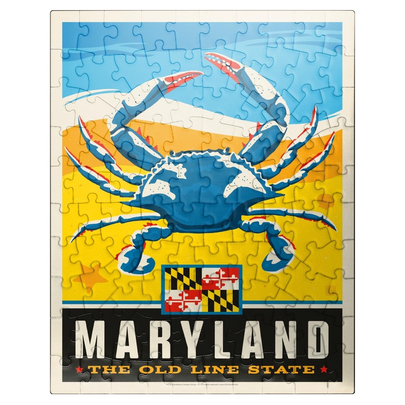 MyPuzzle Maryland: The Old Line State – Premium 100 Piece Jigsaw Puzzle for Adults