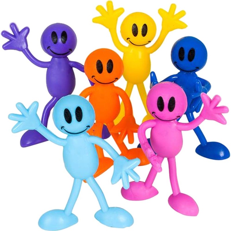Rhode Island Novelty Bendable Smile Figures 1 Dozen