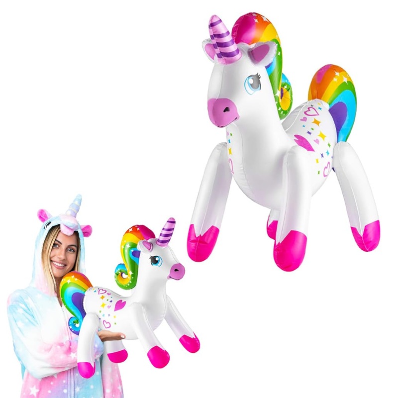 The Dreidel Company Rainbow Unicorn Inflate 24” (2-Pack)