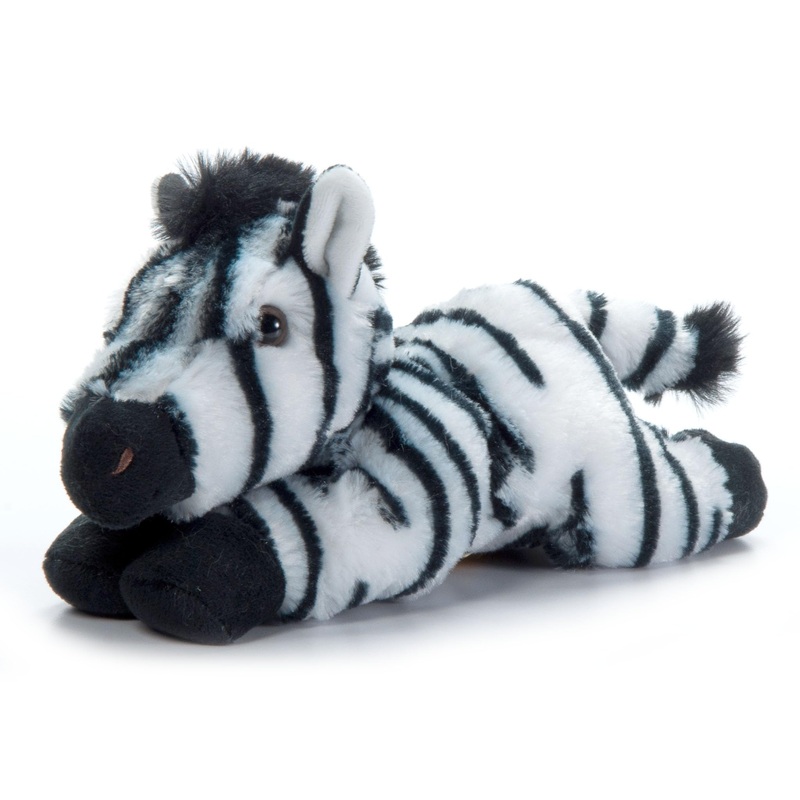 The Petting Zoo Zebra Stuffed Animal Plushie, Gifts for Kids, Scoopz Wildlife Animals, Zebra Plush Toy, 8 inches
