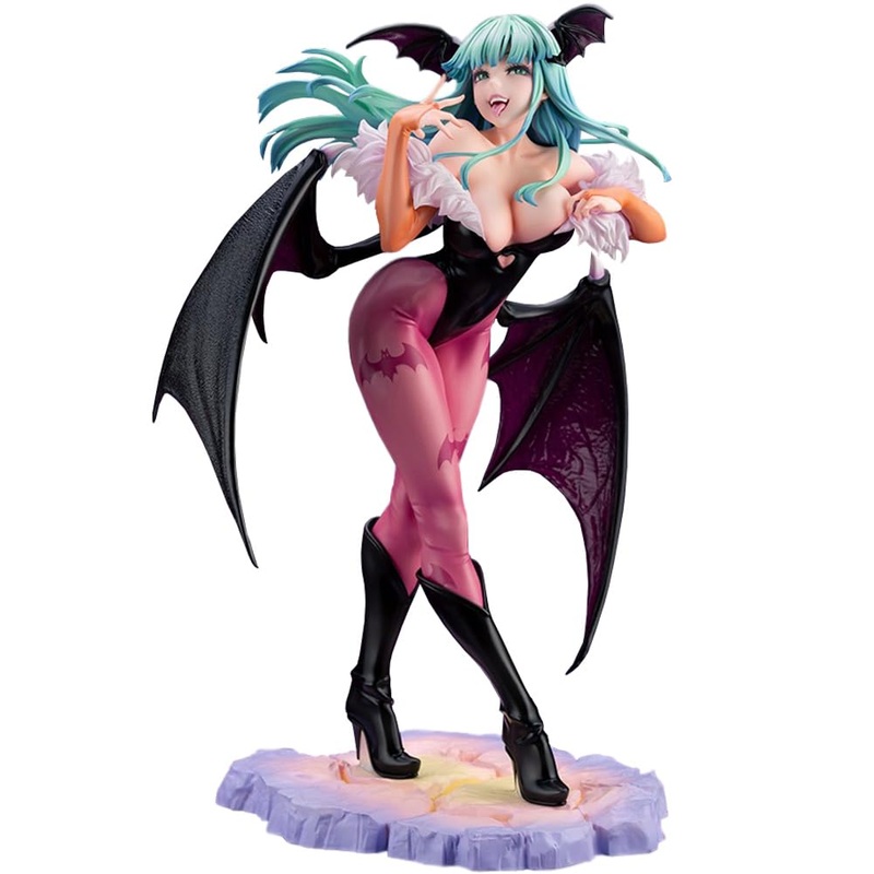 YLQANONG Morrigan Aensland Illustration Figure Original Painting Figure Beautiful Girl Anime Action Figurine 9.06IN