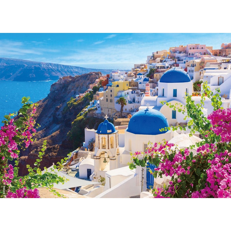 Beduke Jigsaw Puzzles For Adults 1000 Pieces Thick Sturdy Precise Interlocking Santorini Greece 1000 Piece Puzzle Age 14+ Family