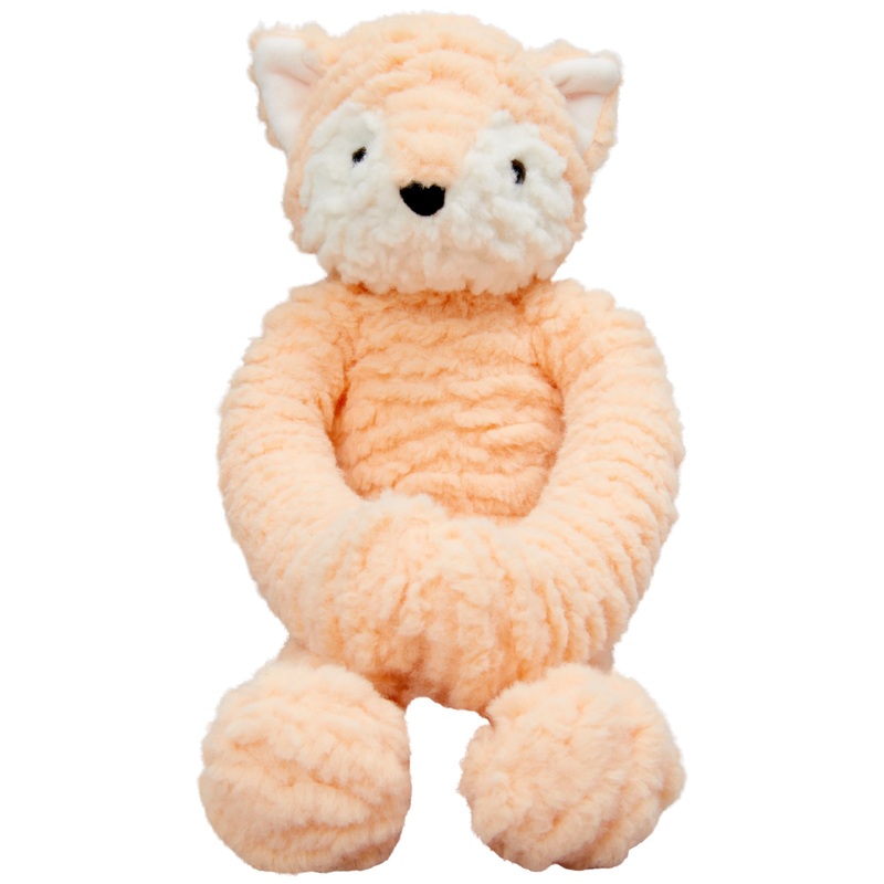 C.R. Gibson Little Hugs Fox Stuffy Toy for Babies, 5” W x 4” L x 18”, Multicolor