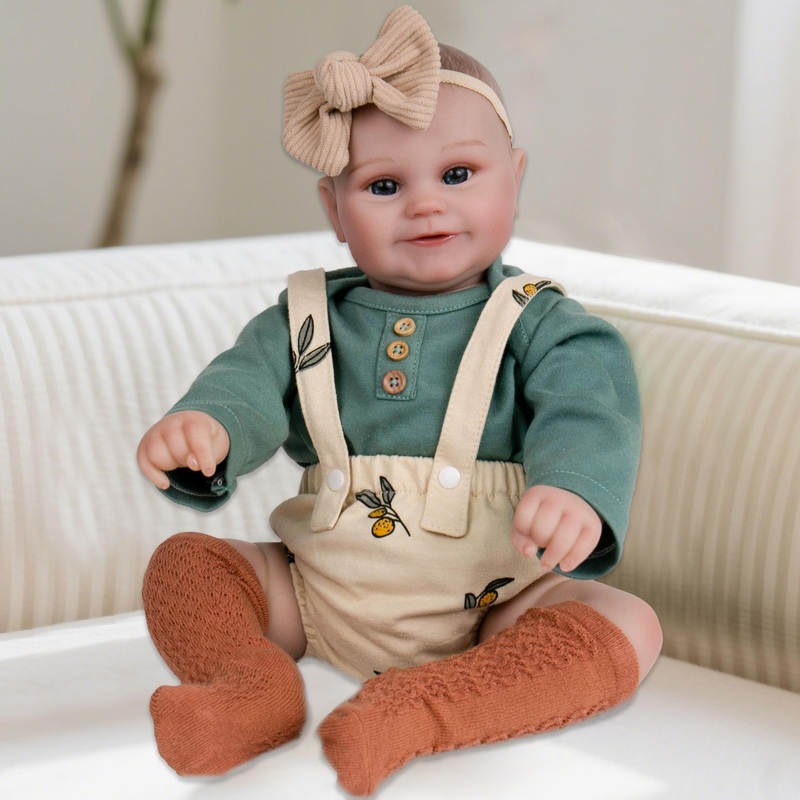 Ekokiz Realistic Baby Dolls 20- Inch Baby Dolls That Look Real Reborn Baby Doll Soft Cloth Body Newborn Girl With Realistic Feat