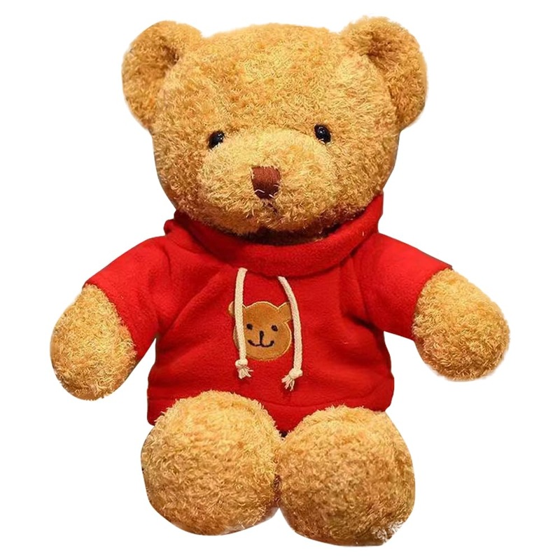 Galatee Cute Teddy Bear Plush Stuffed Animal, Teddy Bear With Clothes, Gifts For Children(11.8” Red)