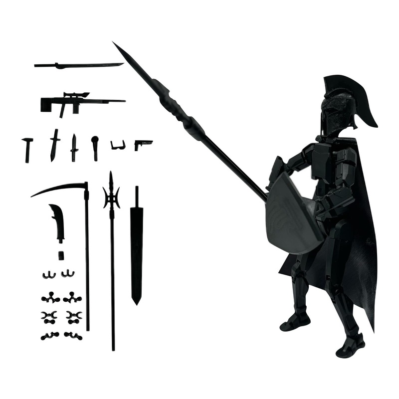 Generic Spartan Soldiers Warrior T13 Action Figure 2024 New, 3D Printed Lucky 13 Action Figure,Multi-Joint Movable Robot, PVC Mo