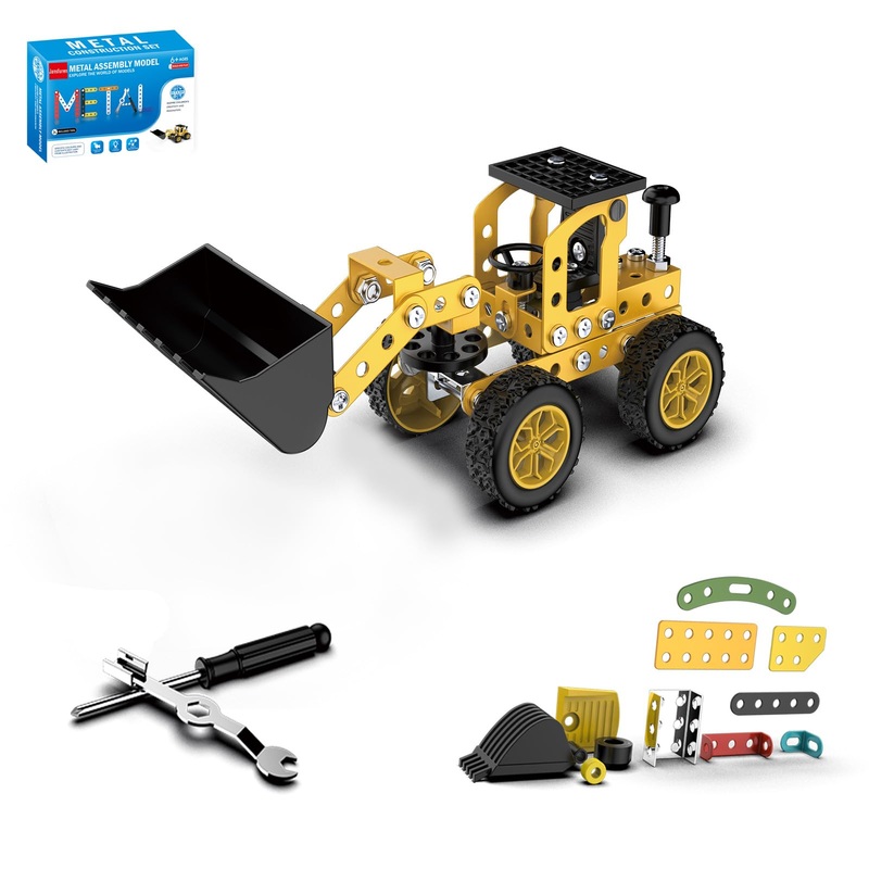 Jansfuren Bulldozer Model, Metal Building Toy Sets Projects Metal Construction Toys For Back To School Parent-Child Interaction