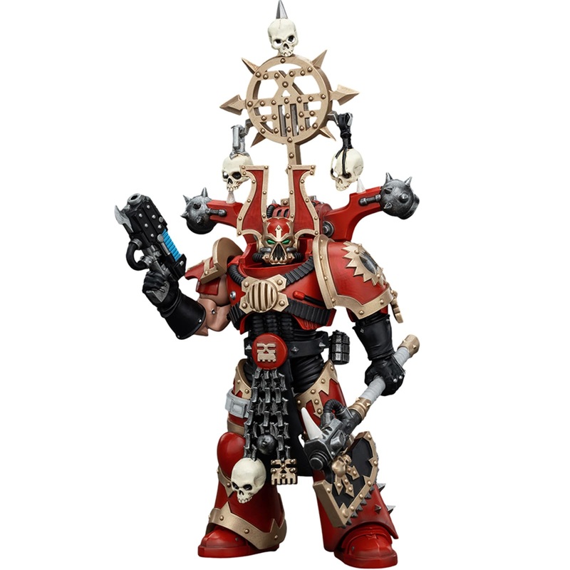 JOYTOY Warhammer 40k World Eaters, World Eaters Khorne Berzerker with Berzerker lcon 1/18 Action Figure, Dedicated to You Who Lo