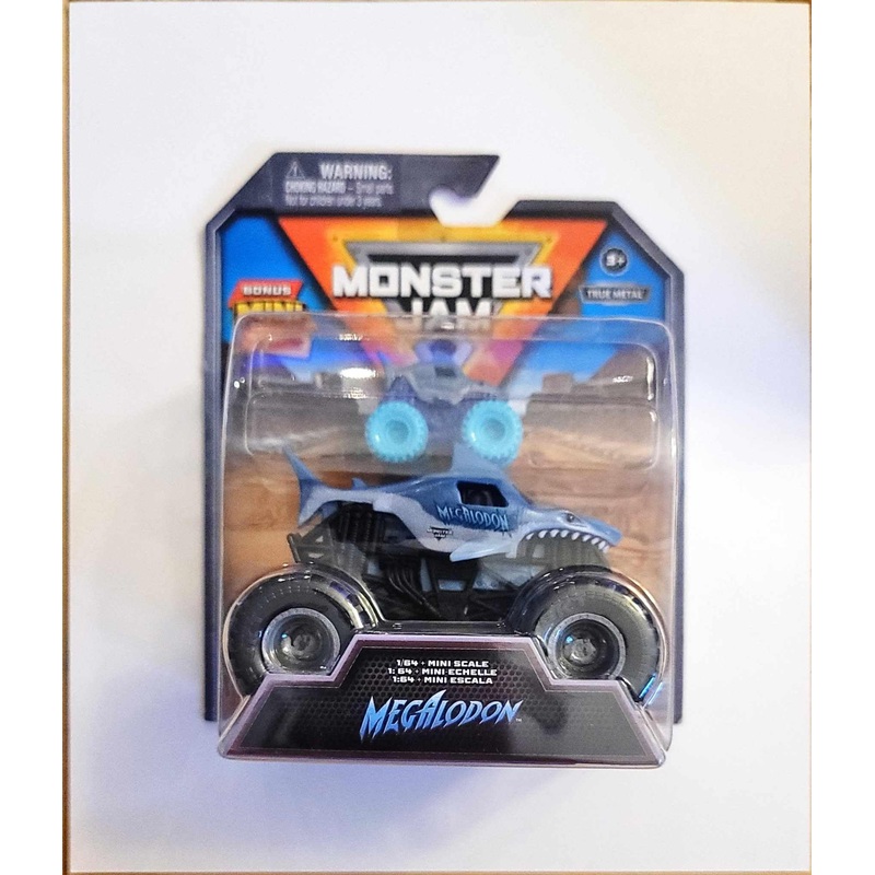Monster Jam Play Set With Bonus Mini Regalo Grave Digger, El Toro Loco And Megalodon 3+ Years Old (Megalodon), Small, 6071545