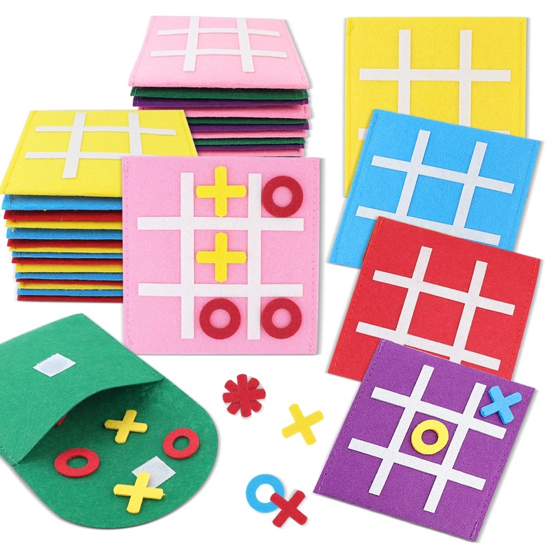 Pjdrllc Kids Party Games: Tic Tac Toe Board Game – Party Favors For Birthday Christmas Family Night (Bulk Pack Of 12)