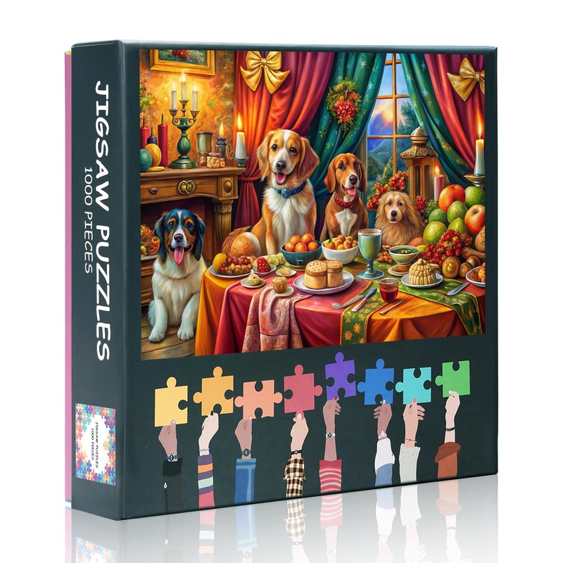 Puppy Puzzles For Adults 1000 Pieces Coolest Adult Puzzles Puppy Party Jigsaw Puzzles 1000 Piece Puzzle 27.5 * 19.7 Inch Jigsaw