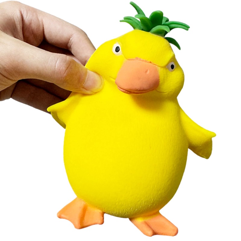 Squeeze Toy, Squishy Duck Toy,Stretchy Glue-Sand Filled Rubber Duck,Elastic Stretchable, Squishies Fidget Toy for Kids Adults, N