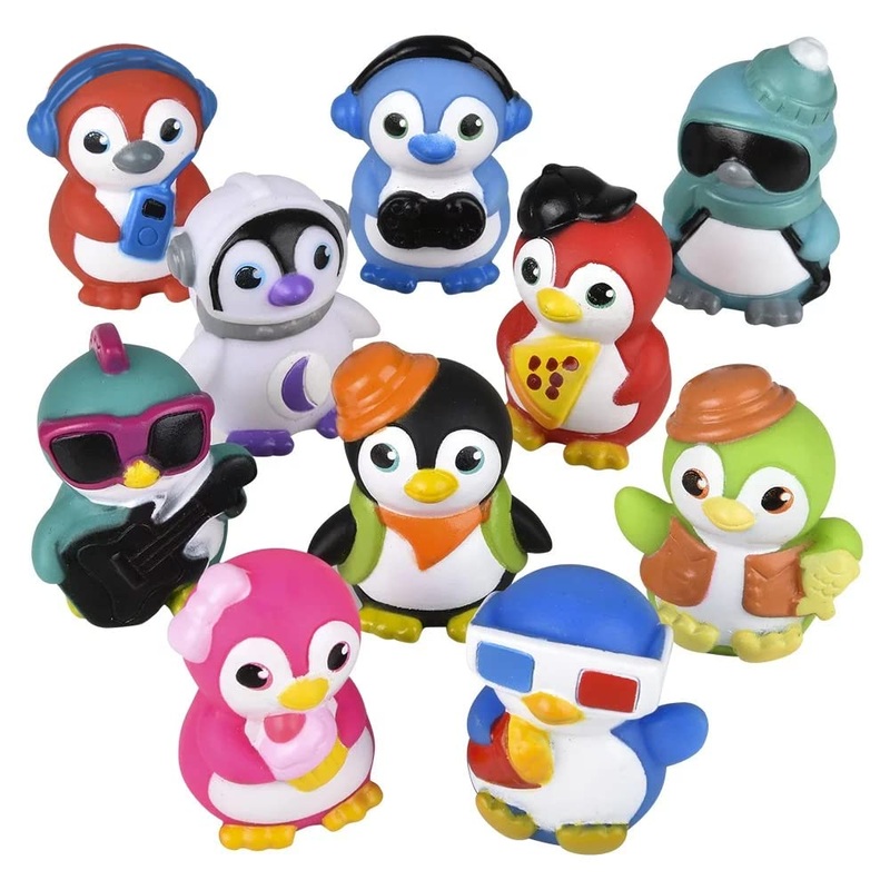 The System Sellers Ten 2” Sea Animals Rubber Bath Toys With Costumes (Penguins In Costumes)