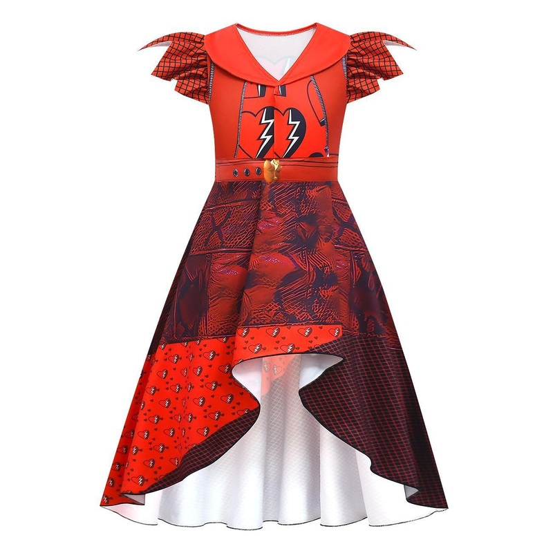 Xxtxyb Girls Rise Red Costume Descendants 4 Halloween Birthday Party Dress Cosplay Outfits(9-10 Years,Red)