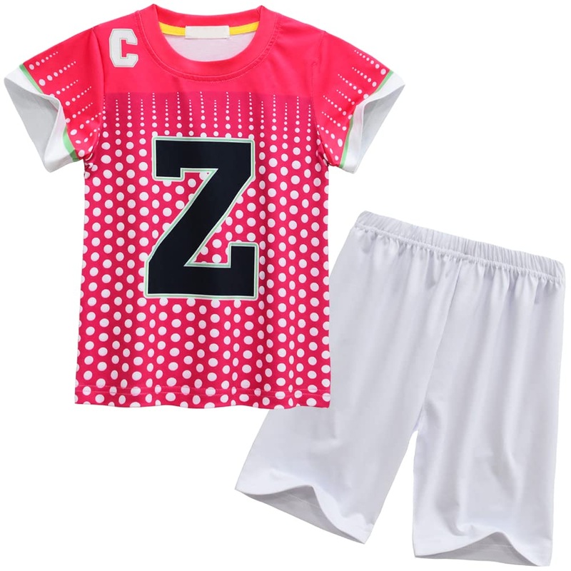 Zed Zombies Costume for Kids, Jersey Cheerleader Costumes Shirt and Shorts Character Outfit Halloween
