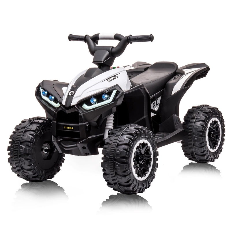 12V Ride On ATV for Kids Electric Four Wheeler for Toddlers Ages 3-8, Battery Powered Quad with Remote Control, LED Lights, Musi