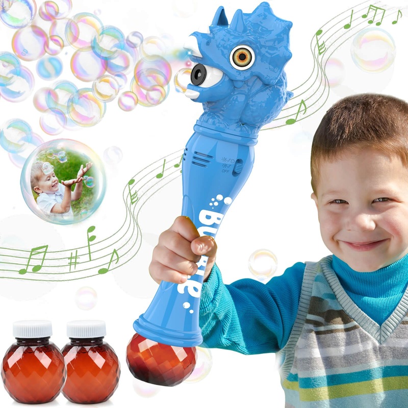 Aooess Bubble Wand Toys for Kids 3-8 Years Old Boys: Dinosaur Bubble Wand Bubbles Machine Bubble Blower for Toddlers 1-3 Dinosau