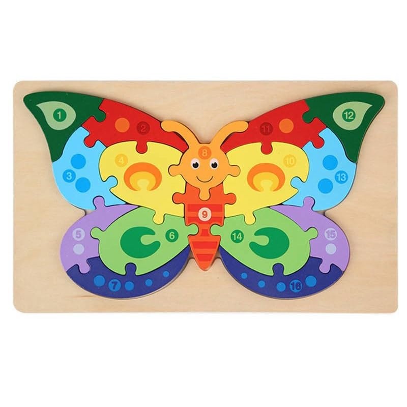 Apexay Wooden Puzzles for Kids, Jigsaw Puzzles for Kids Ages 3-5 Year Old, Preschool Educational Learning Toys Set Wooden Puzzle