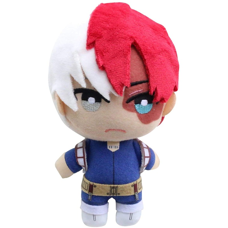 Groydbna MHA Anime Plushie Cute Plushie Hero Cosplay Plushies Plush Toy Stuffed Keychain Doll, 5.9” Red, One Size