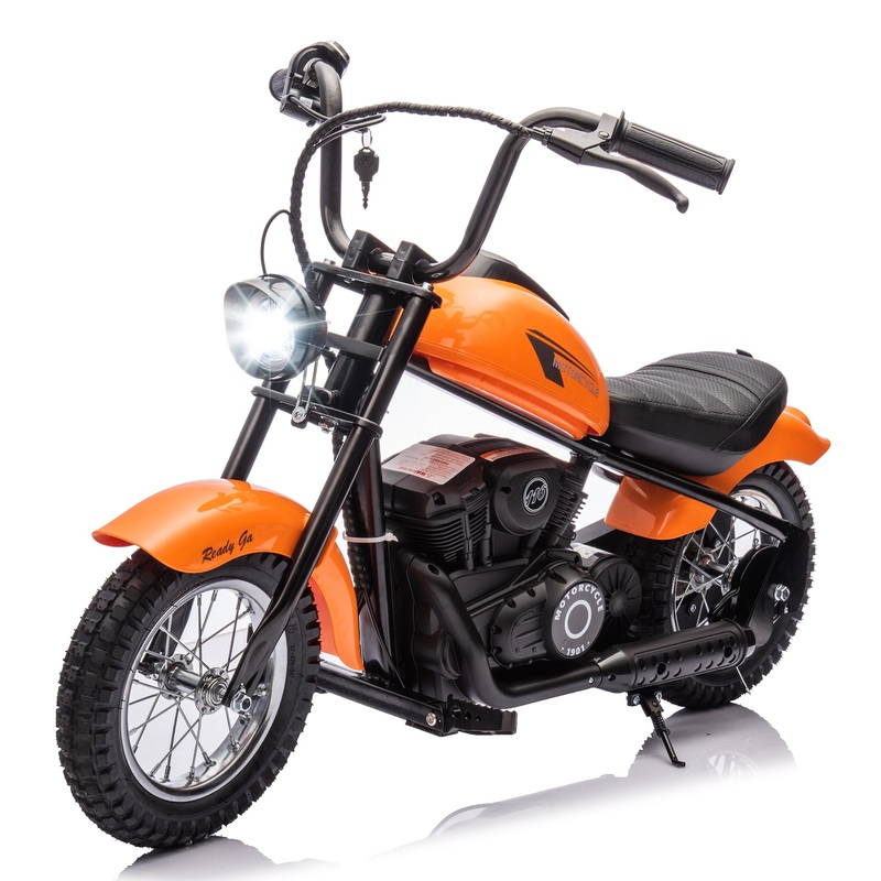 JoyWheels Kids Electric Motorcycle, 24V Electric Dirt Bike for Kids, 250W Motor 14MPH Fast Speed Retro Motocross, Electric Dirt