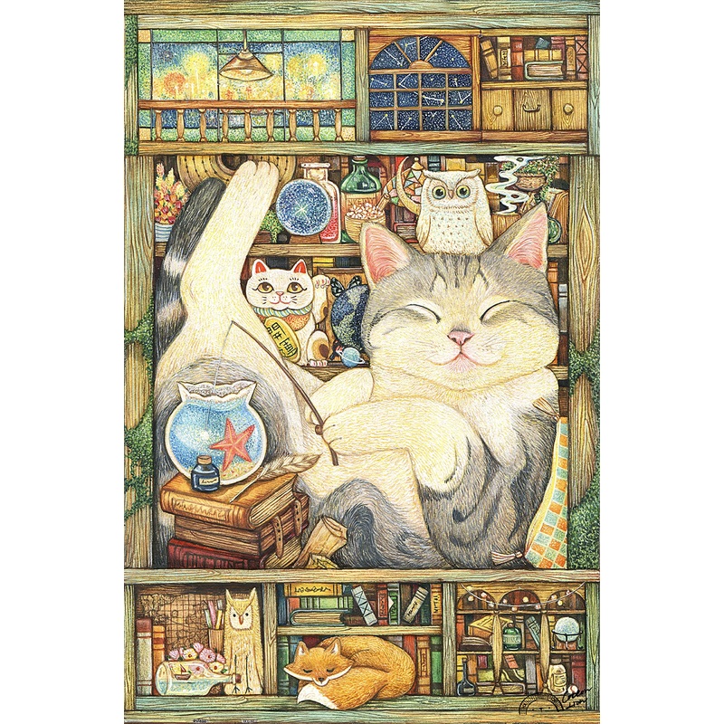 Pintoo Jigsaw Puzzles 600 Piece for Adults – Cotton Lion – Break Time – Easy Storage Snug Interlocking Plastic Puzzle No Glue Re