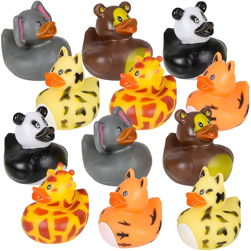 Rhode Island Novelty 2” Zoo Animal Rubber Duckies