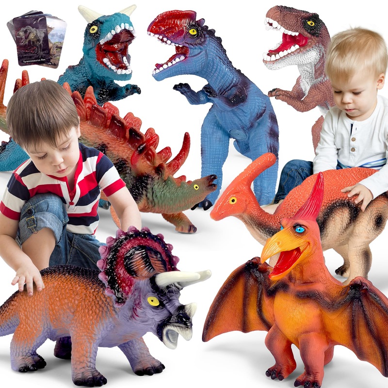 SUGFUT Jumbo Dinosaur Toys with Dinosaur Cards – Perfect Gifts for Kids 3-5