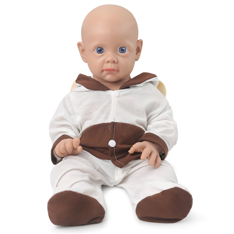 Vollence 21 inch Silicone Reborn Baby Doll Girl Full Silicone Body Anatomically Correct Toys for Kids Toddlers Child Children Bi