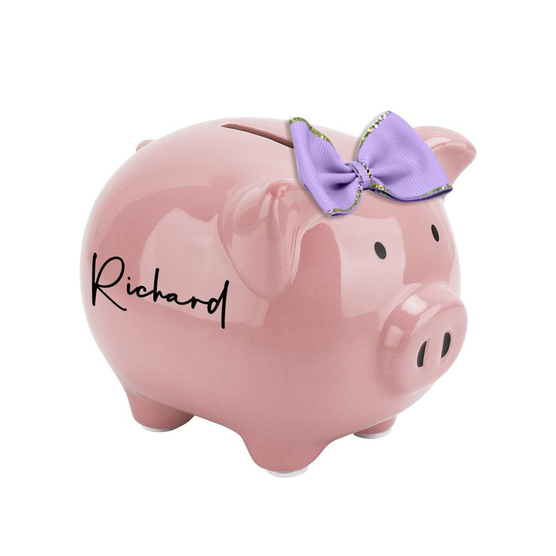 Custom Ceramic Piggy Banks for Kids Personalized Name Pig Money Box Customized Coin Bank for Girls and Boys