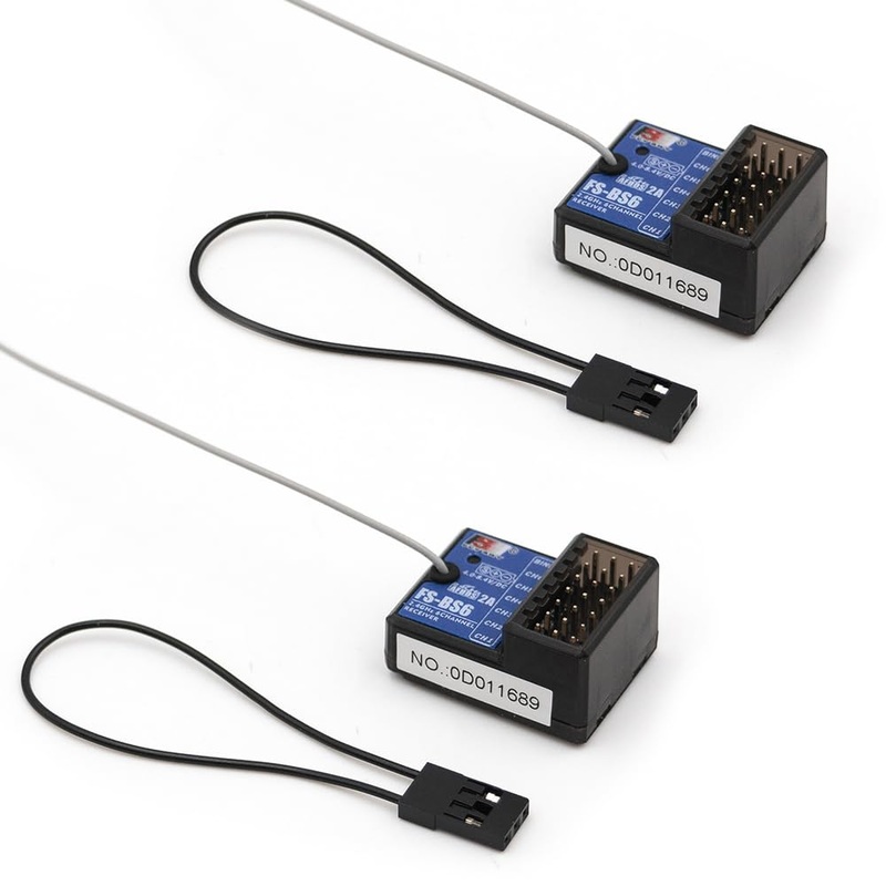 Flysky FS-BS6 6 Channels RC Receiver with Gyro Stabilization System for Flysky FS-GT5 Remote Controller Radio AFHDS2A System Tra