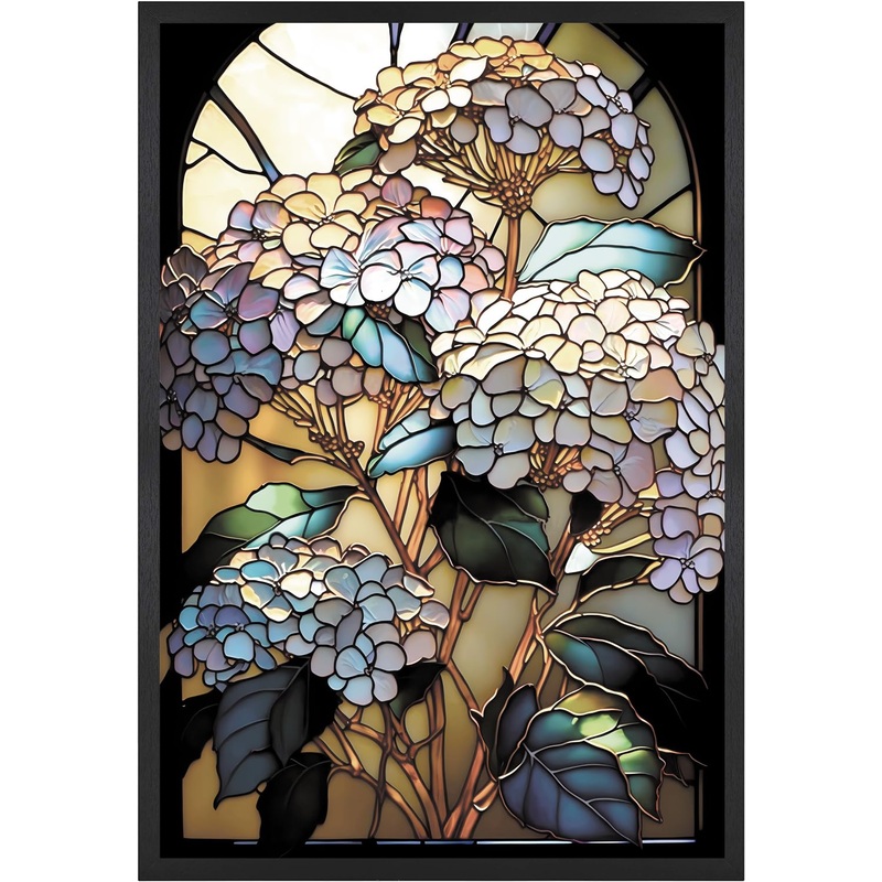 Stained Glass Flower Puzzles for Adults 1000 Pieces, Fit Together Perfectly, No Dust, Art Floral Jigsaw Puzzles 1000 Pieces, Cha