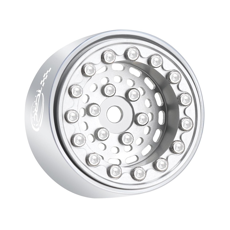 TCRC 4PCS Aluminum Deep Dish 1.0 Inch Beadlock Wheels Hubs for 1/24 Axial SCX24 TRX4M FCX24 Redcat Ascent-18 HPI Venture18 1/18