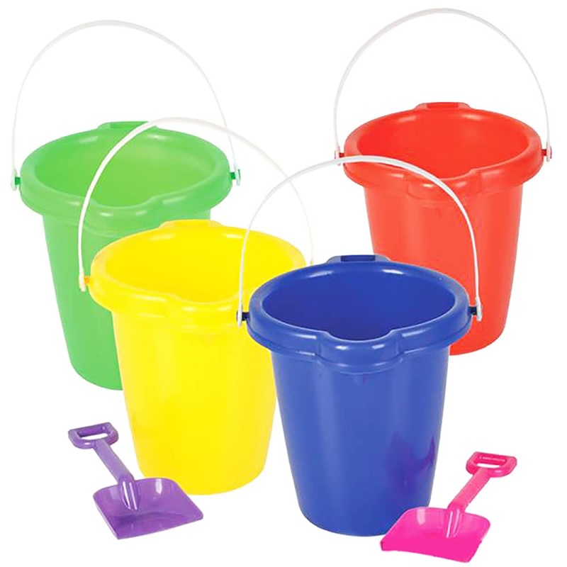 The Dreidel Company Beach Playsets, Play Set Includes 1 Sand Bucket, 1 Shovel, Birthday Treats for Boys and Girls, Party Favors