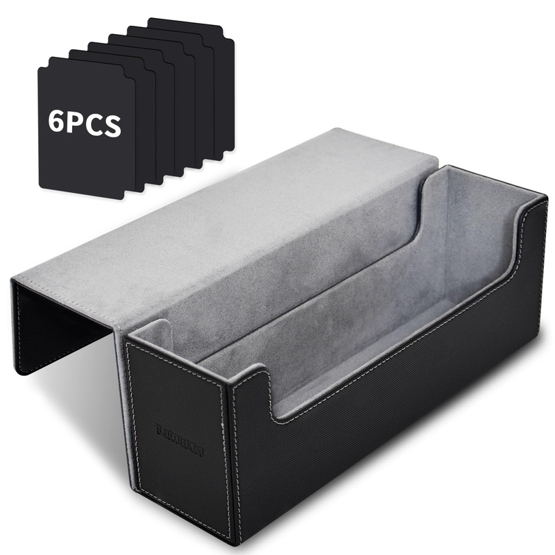 tombert Premium Deck Box Case for MTG PTCG, Large Capacity with 6 Dividers, Fits 800+ Sleeveless Cards or 500+ Sleeved Cards TCG