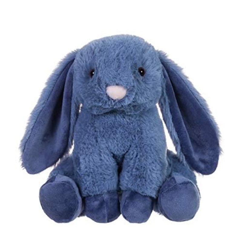 Apricot Lamb Toys Plush Navy Blue Bunny Rabbit Stuffed Animal with Fluffy Soft Ears (Navy Blue Bunny, 8 Inches)