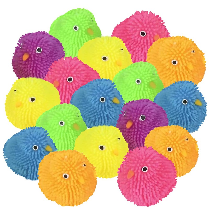ArtCreativity Mini Puffer Chicks, Set of 24, Chick Surprise Toys for Filling Easter Eggs, Easter Party Favors, Egg Hunt Supplies