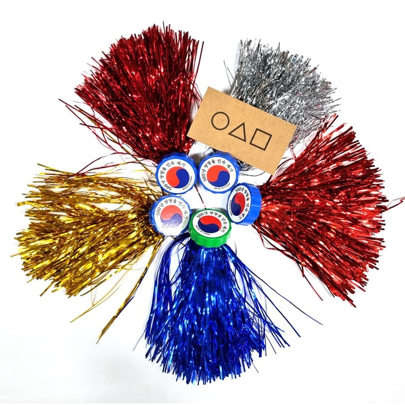 GASHINA STORY Jaegi with The Bell (Jegi chagi) Korean Old Game 5 pcs + Korean Game Invitation Card 1P – Kick Shuttlecock, Hackys