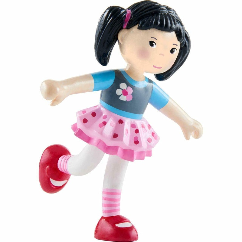 HABA Little Friends Lara – 4” Bendy Doll Figure with Black Pigtails and Asian Skin Tone