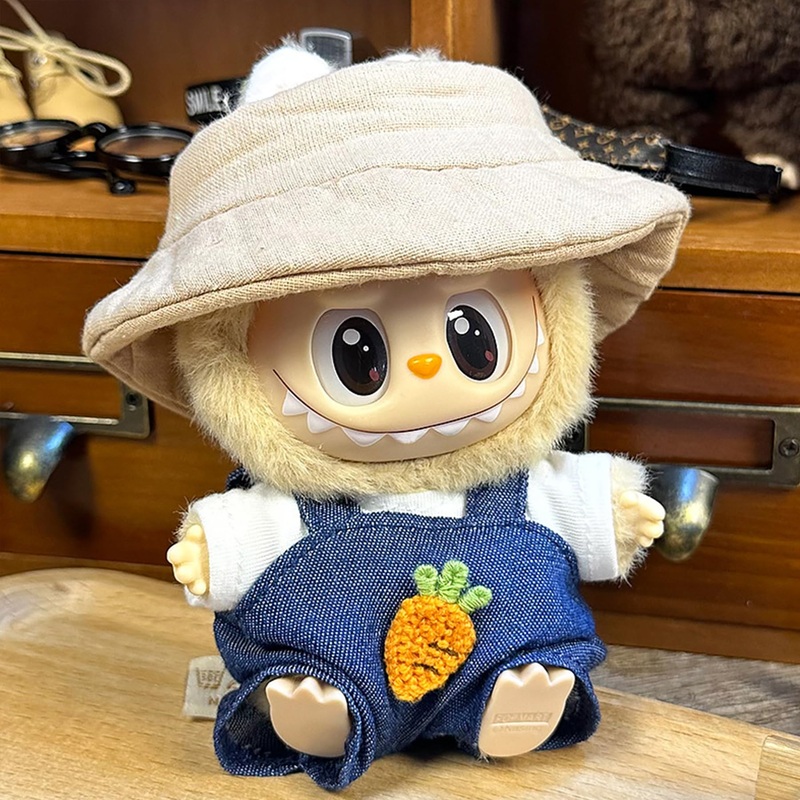 Labubu Clothes Set for 17cm Dolls – Labubu Designer Clothes, Overalls & Accessories, Premium Dress Up Bundle, Stylish Chic Doll