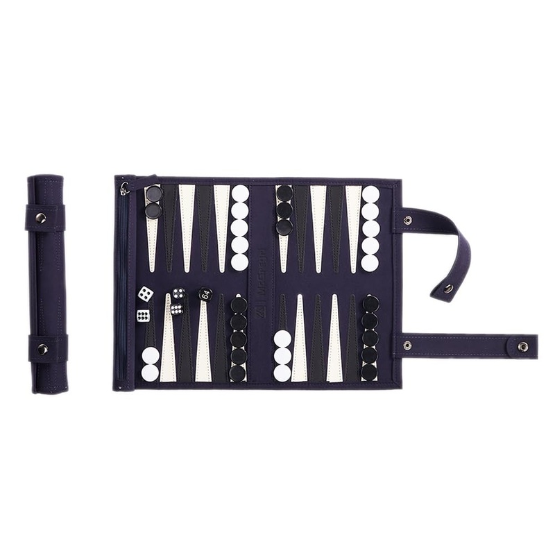 McGregri Backgammon Game Set – Roll up Board Games- Portable Travel Backgammon for Companion. Multiple Colors