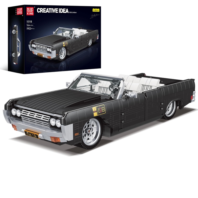 Mould King 10118 Sports Car Building Block Kits, MOC Classic Vintage Car Model Building Sets, Gift for Kids Age 8+/Adult Collect